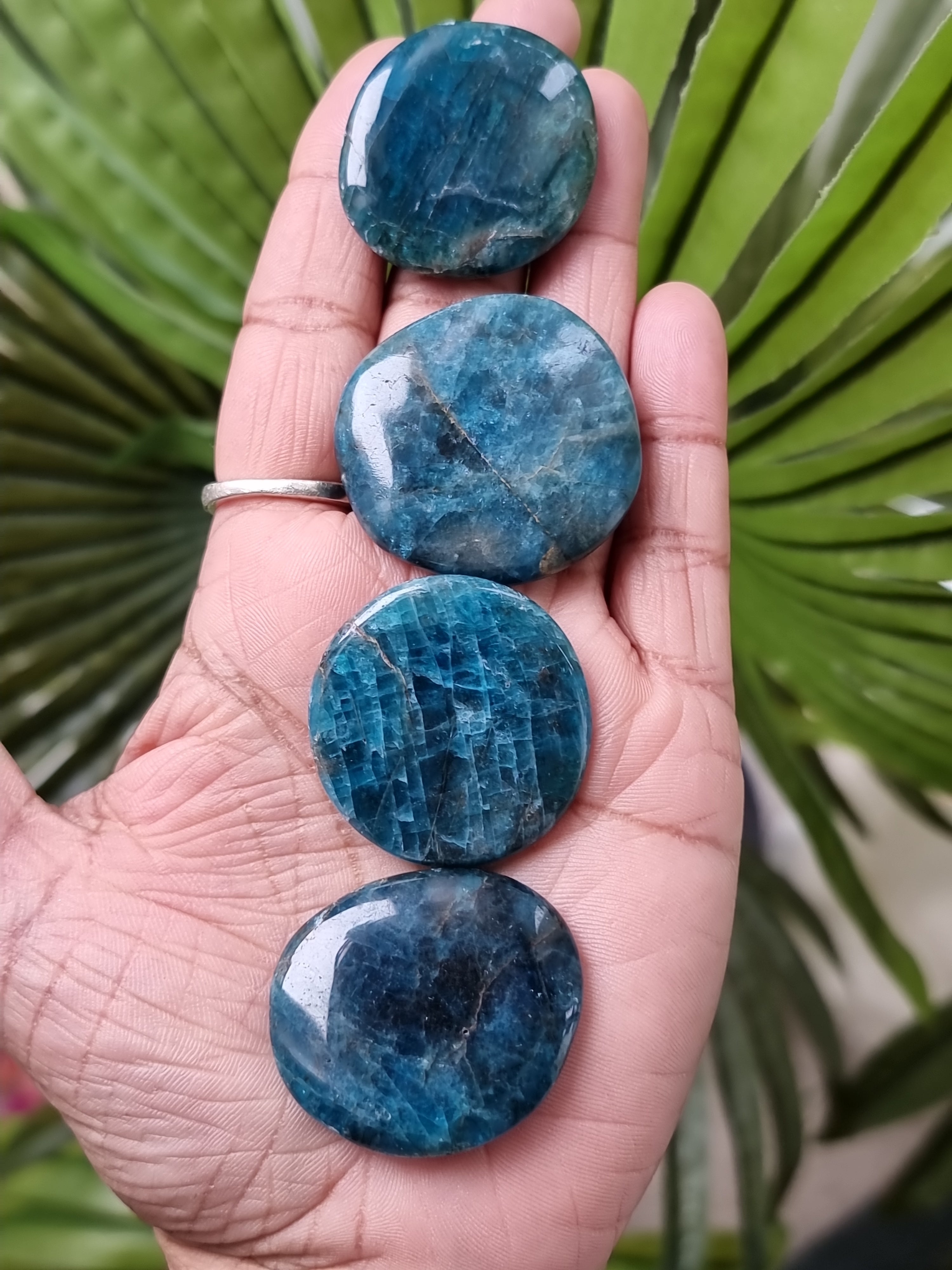 Blue Apatite Flat Stone