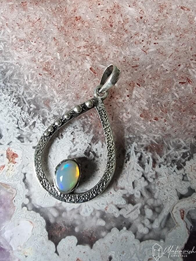 Ethiopion Opal Pendant Sterling Silver