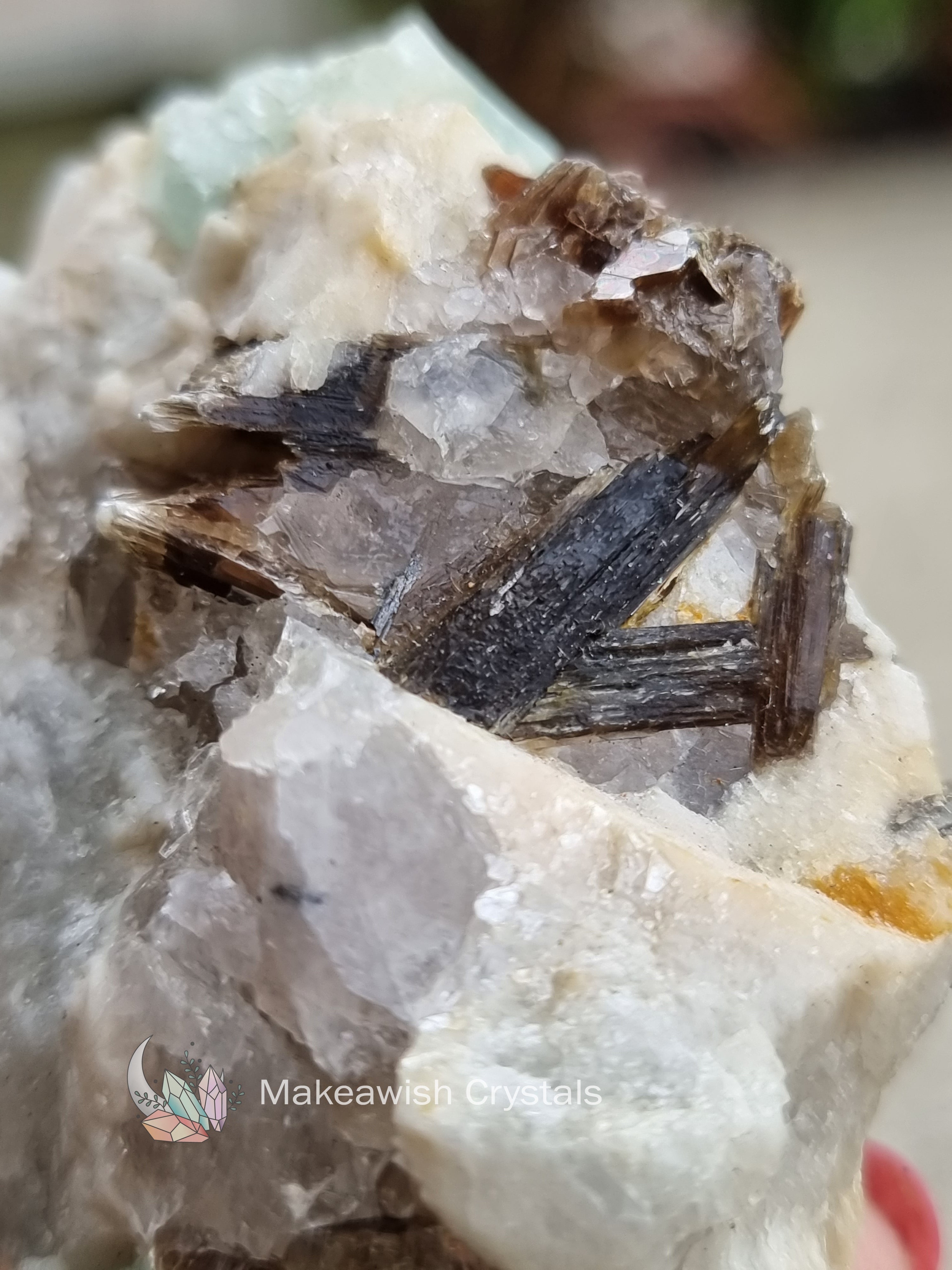 Aquamarine Rough with mica Pakistan