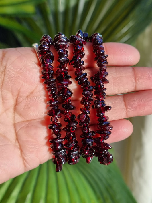 Garnet Chip Bracelet