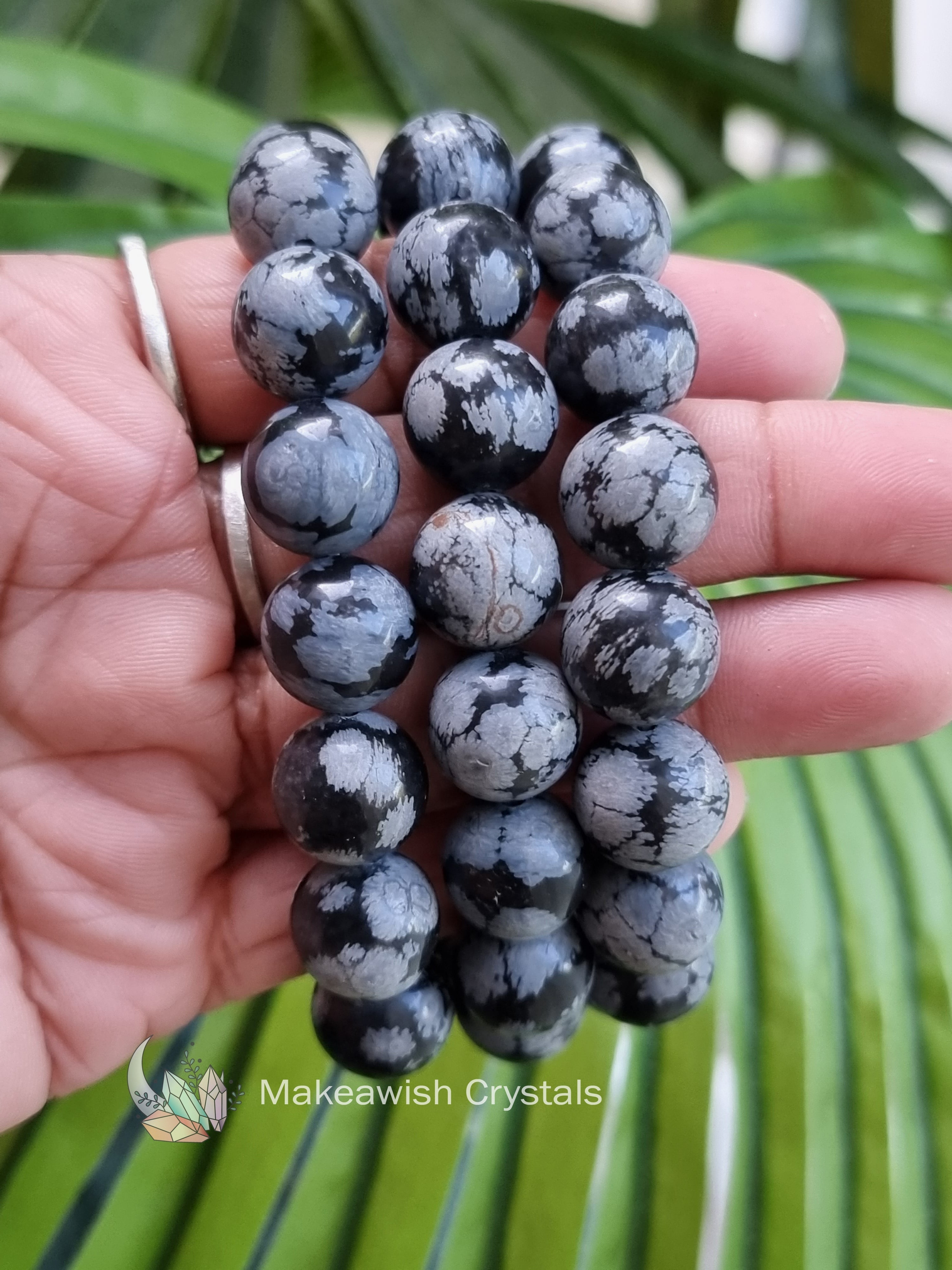Snowflake Obsidian Bracelet