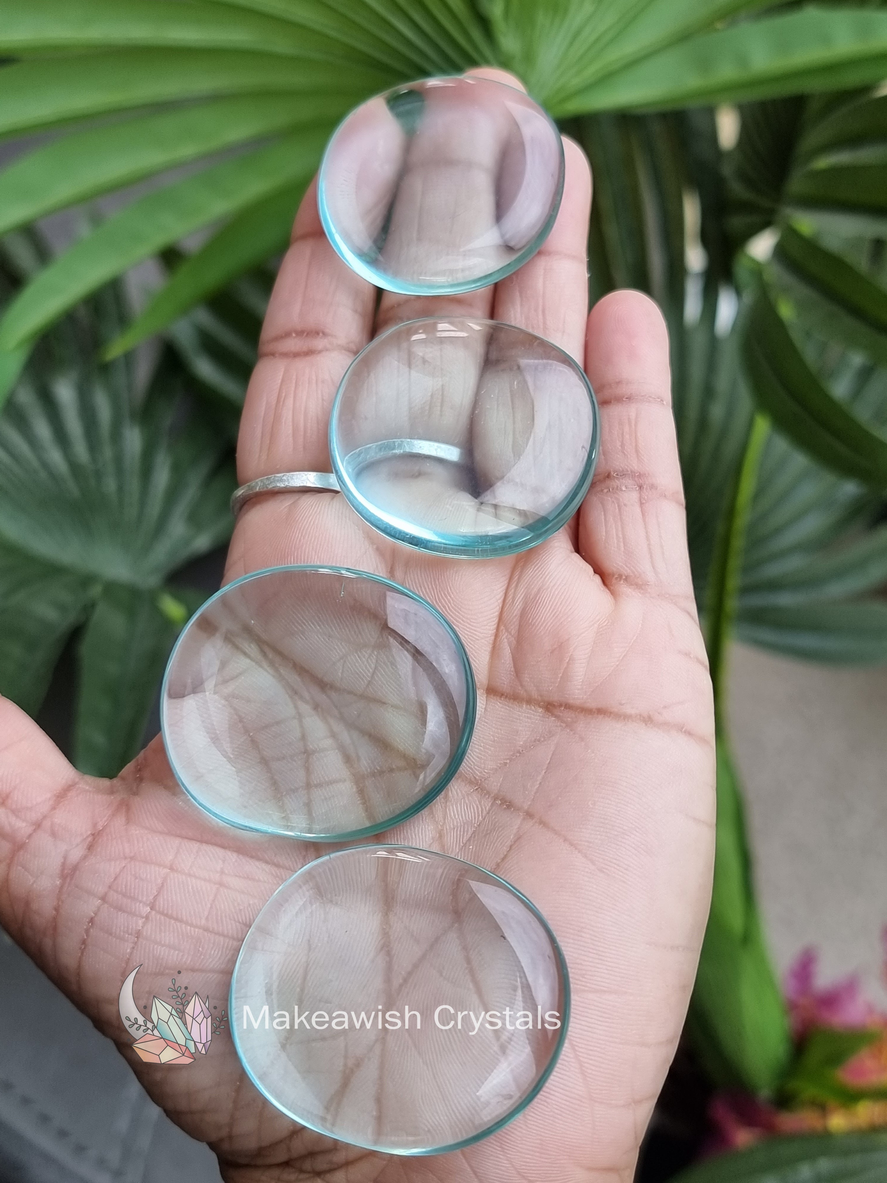 Blue Obsidian Flat stone