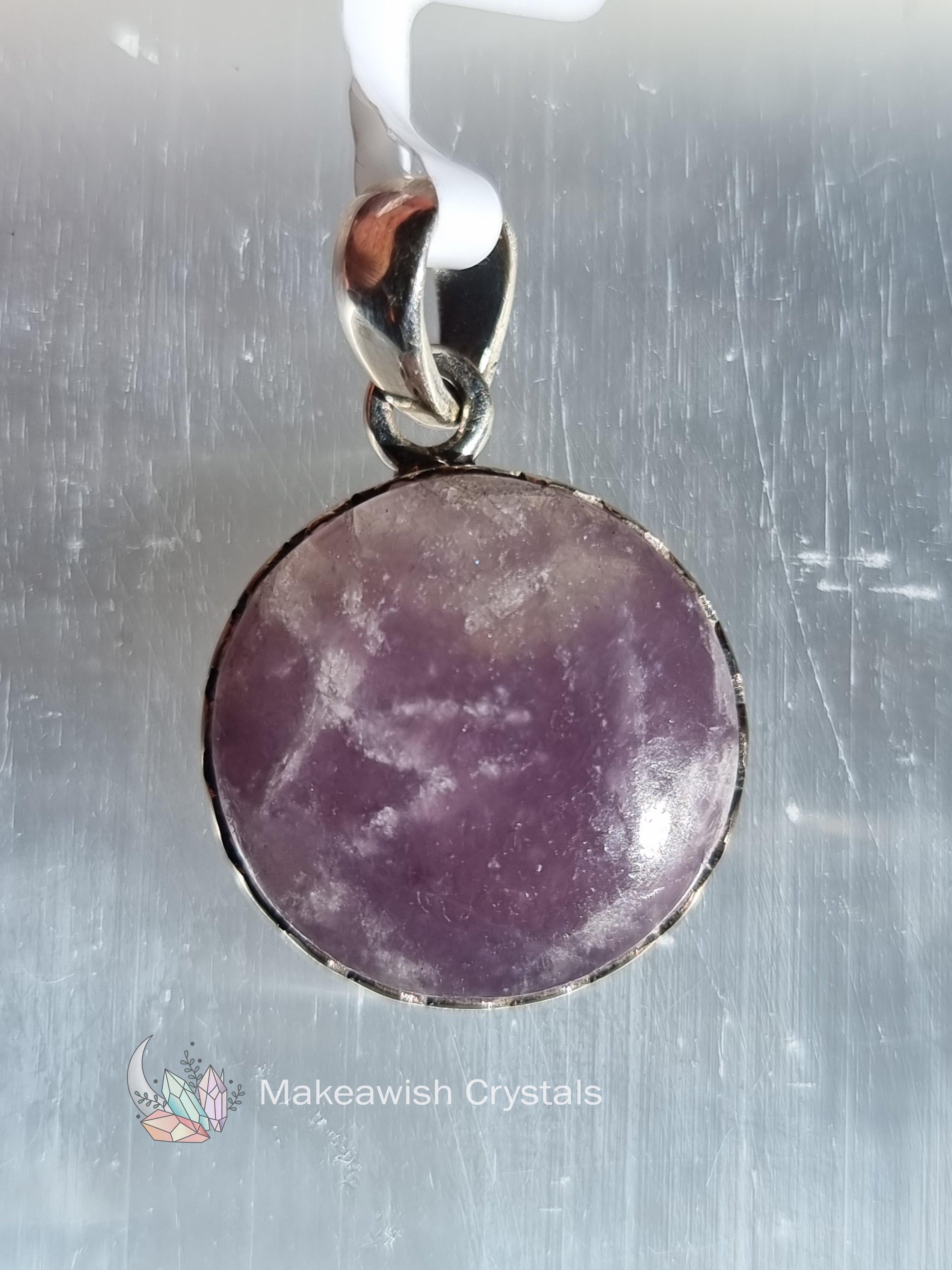 Lepidolite Pendant Sterling Silver