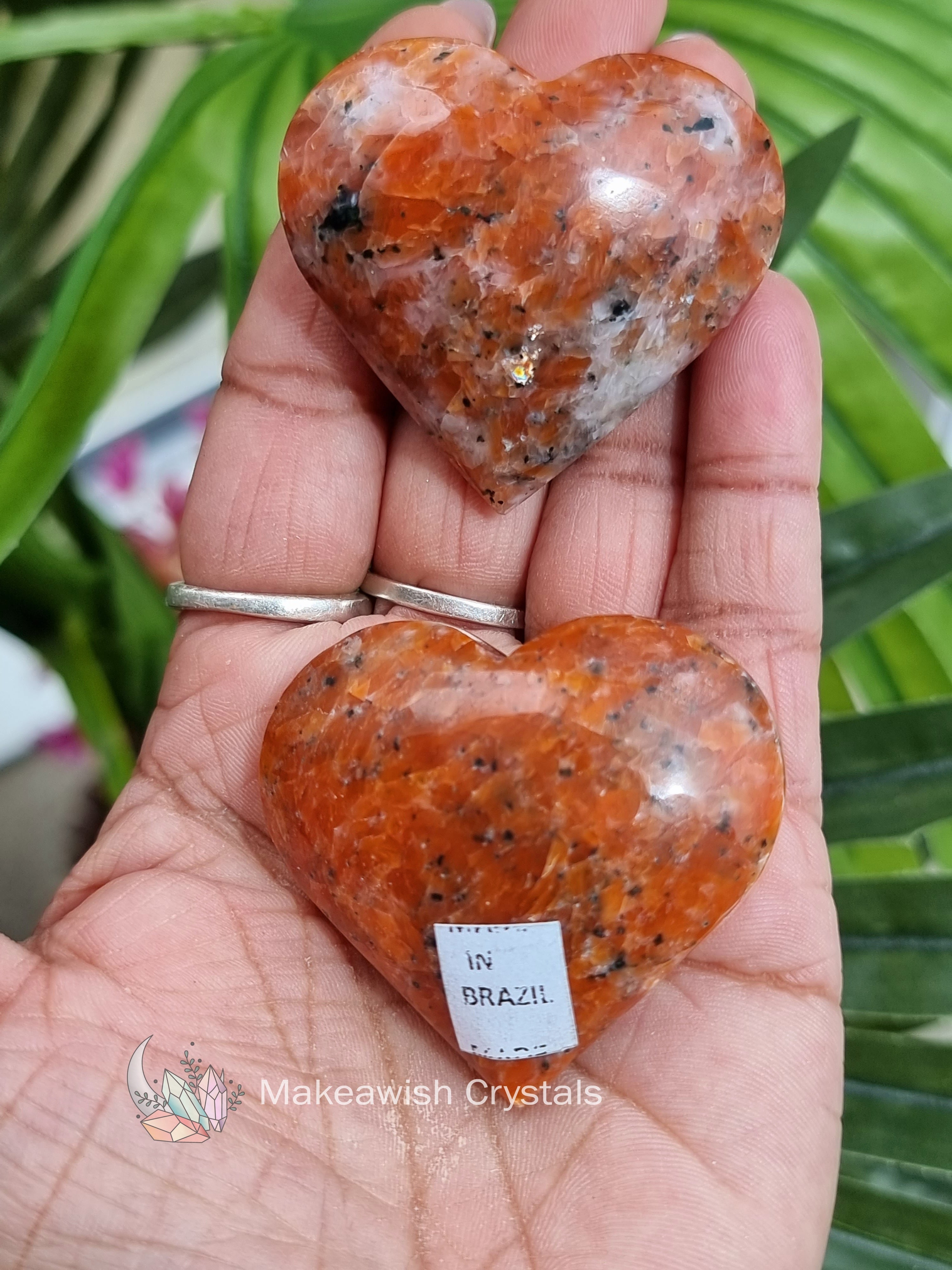 Orchid Calcite Heart