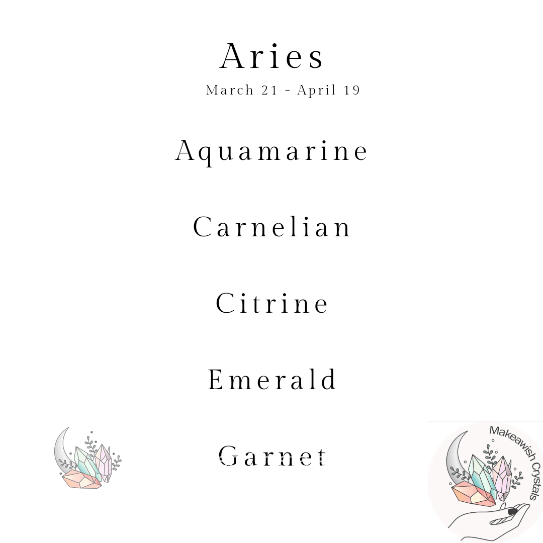 Aries Zodiac Crystal Pack