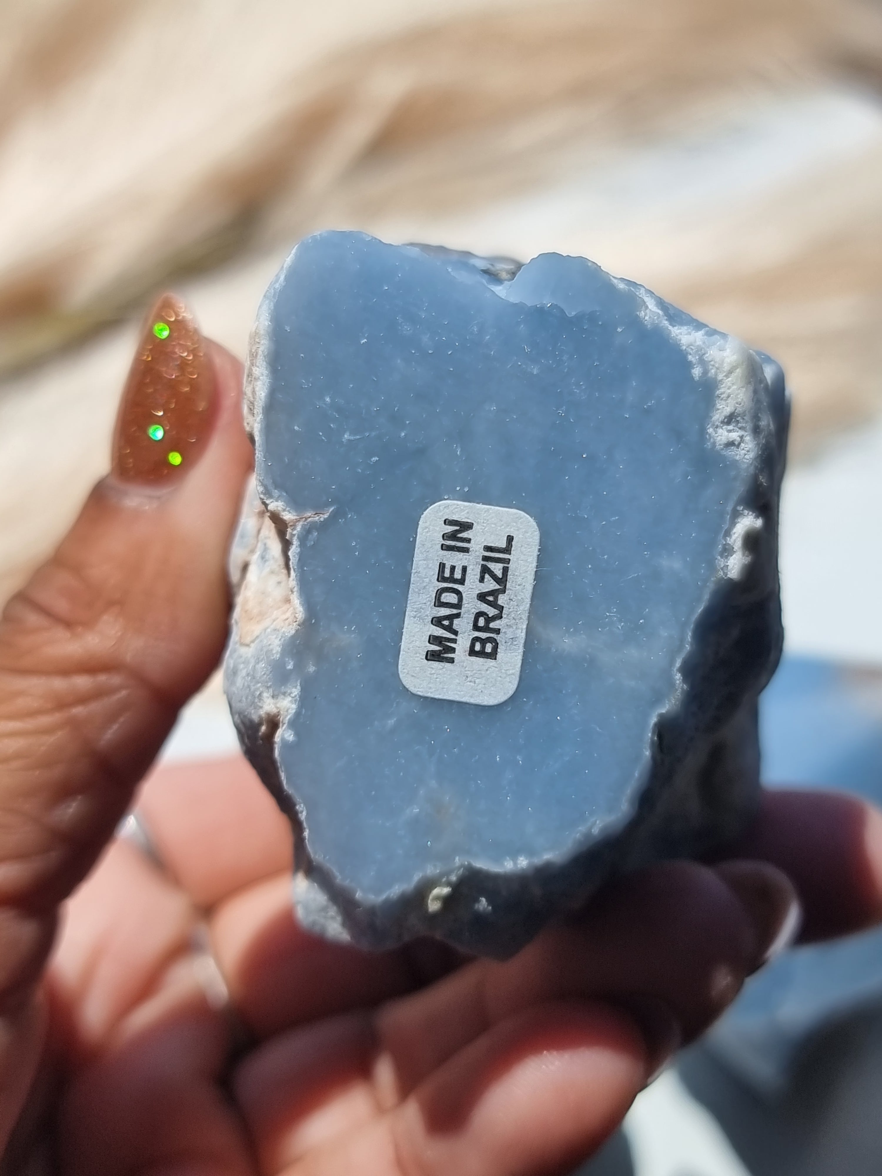 Angelite Cut Base Point