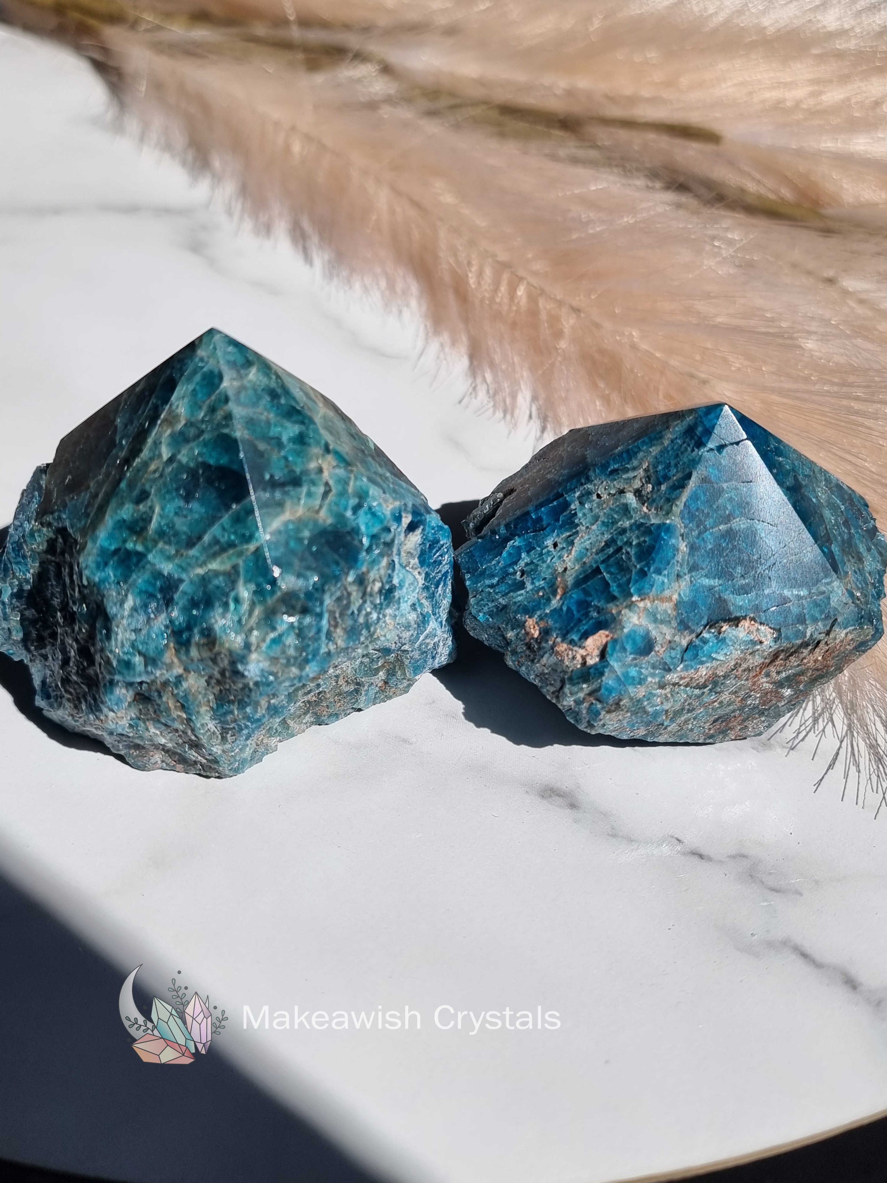Blue Apatite Cut Base Point