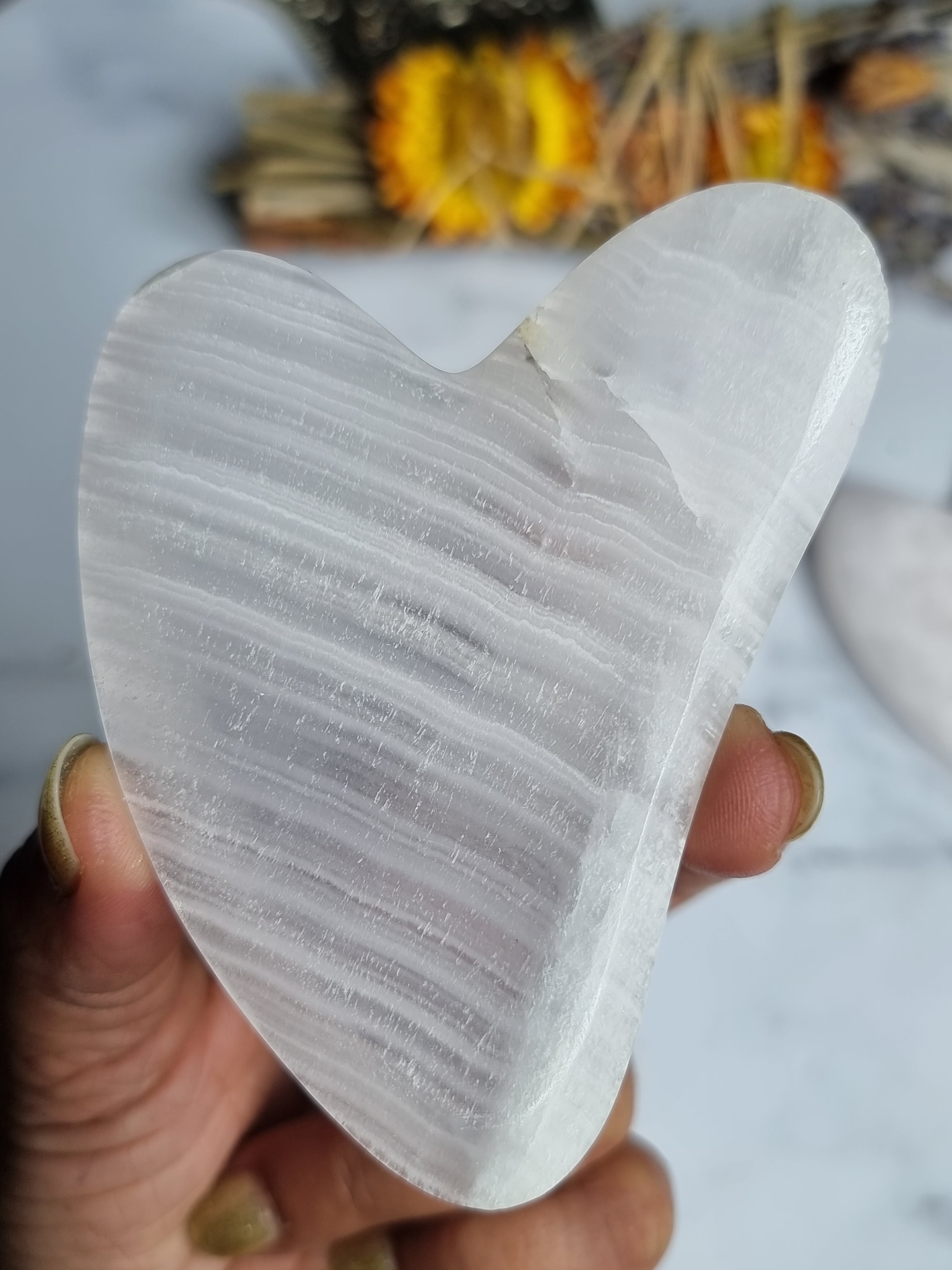 Pink Mangano Calcite Gua Sha
