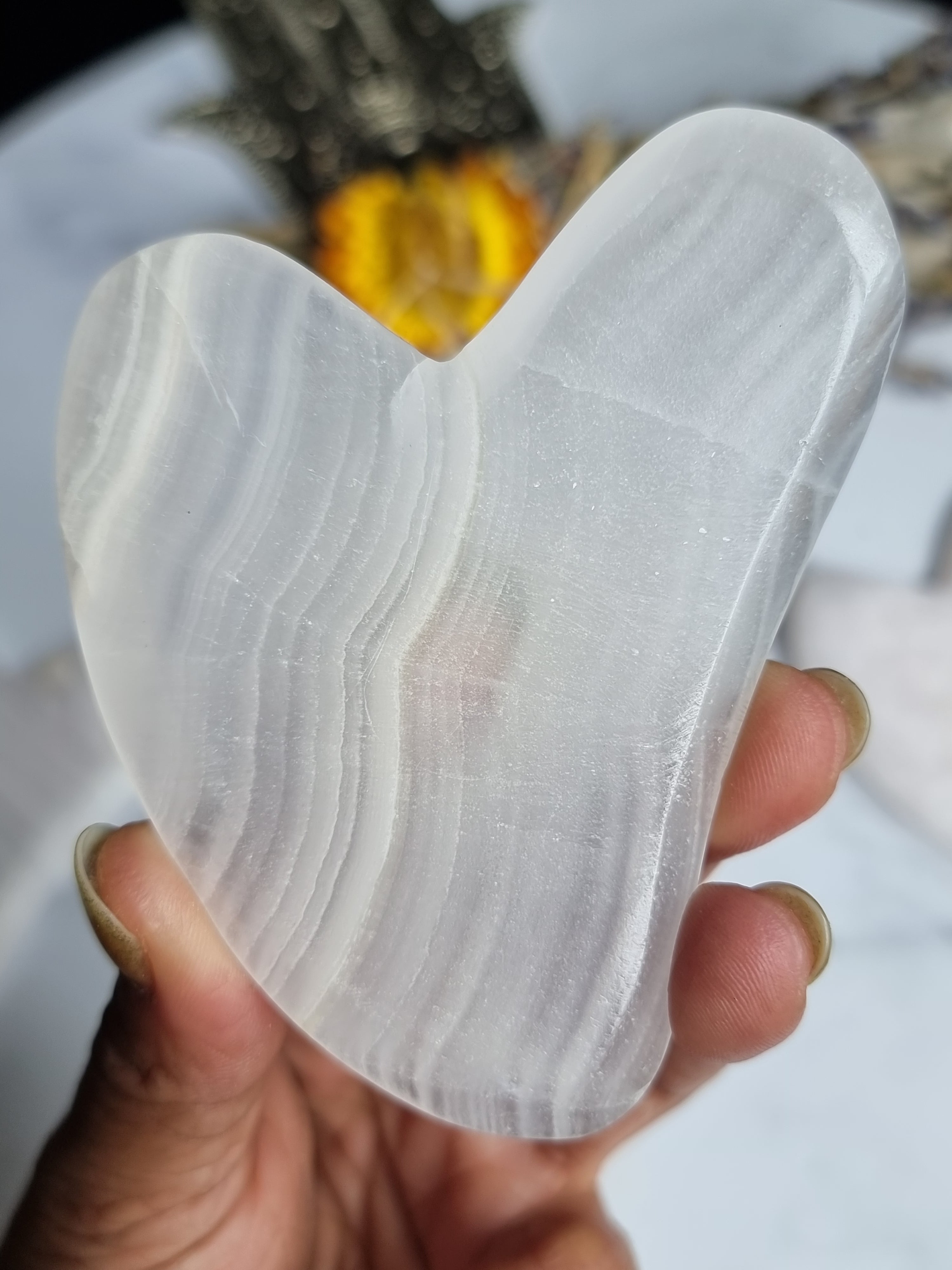 Pink Mangano Calcite Gua Sha