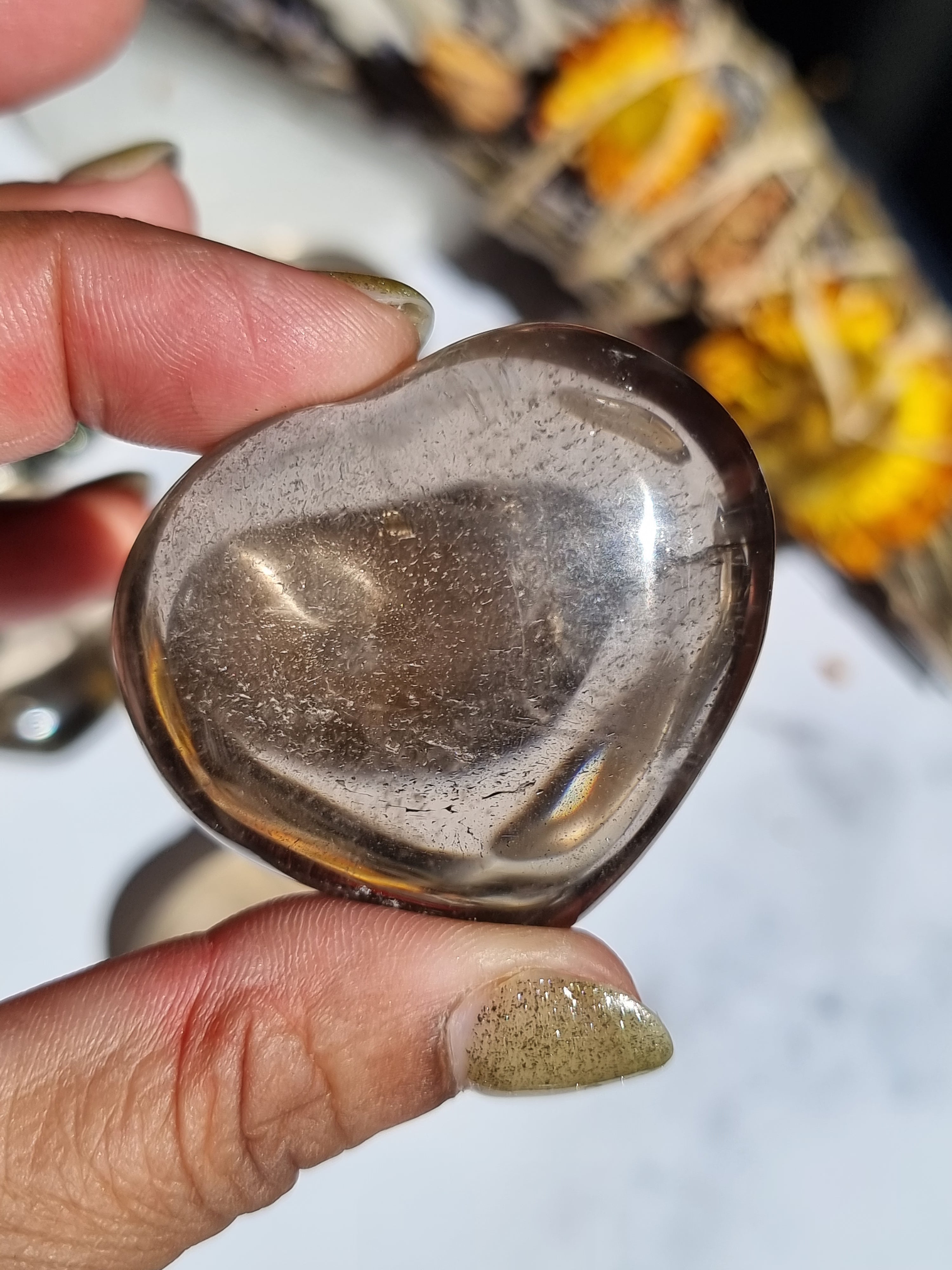 Smoky Quartz Heart