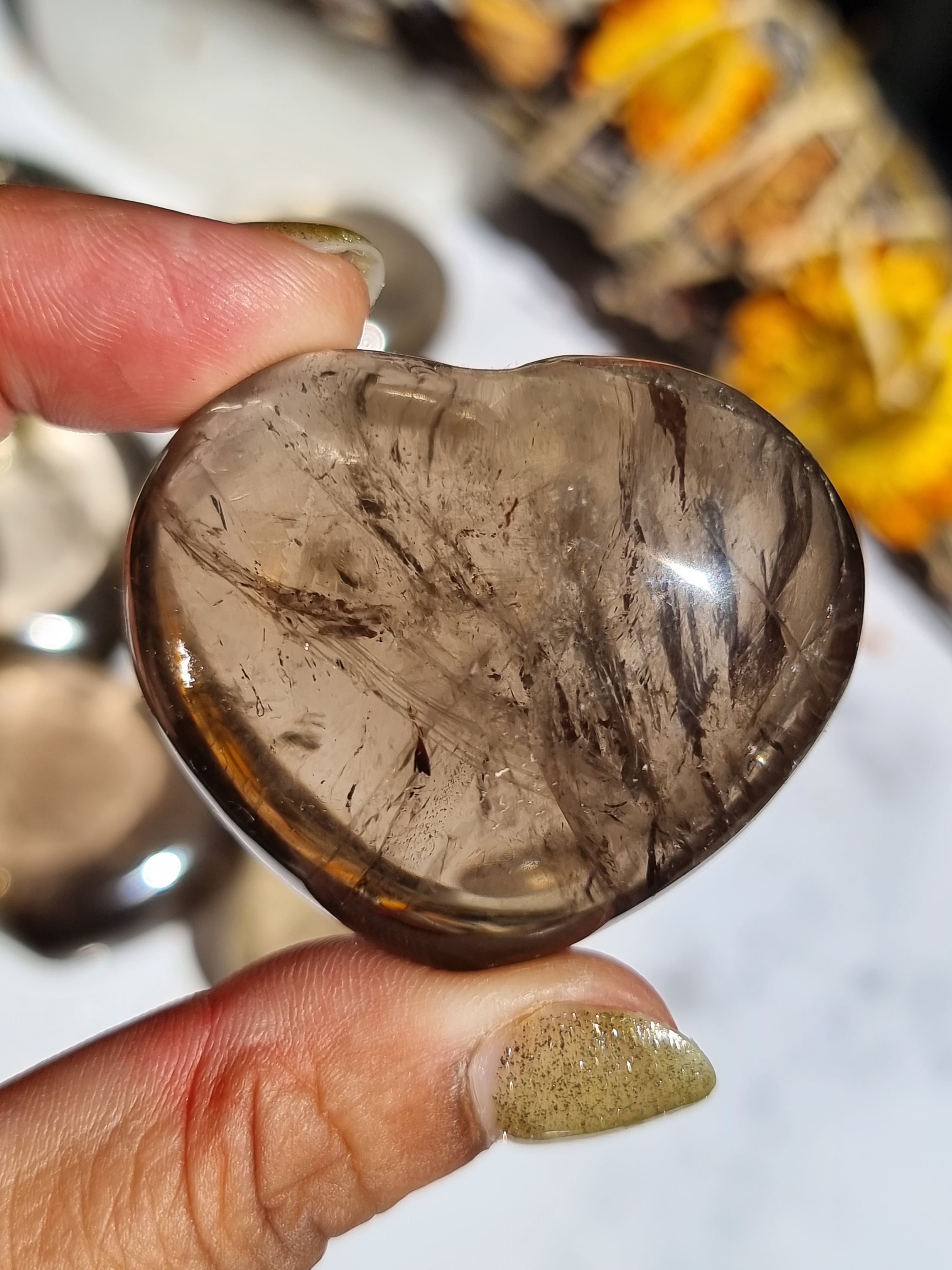 Smoky Quartz Heart