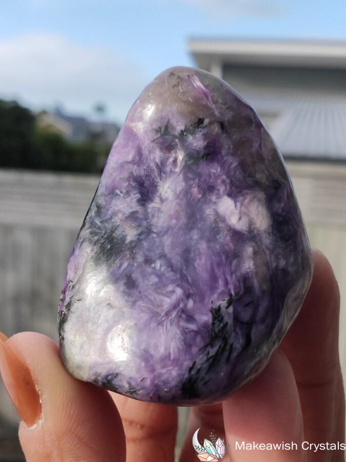 Charoite With Diopside Freeform