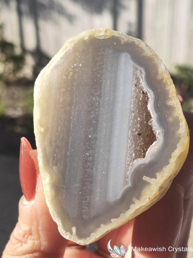 Agate Geode Pair