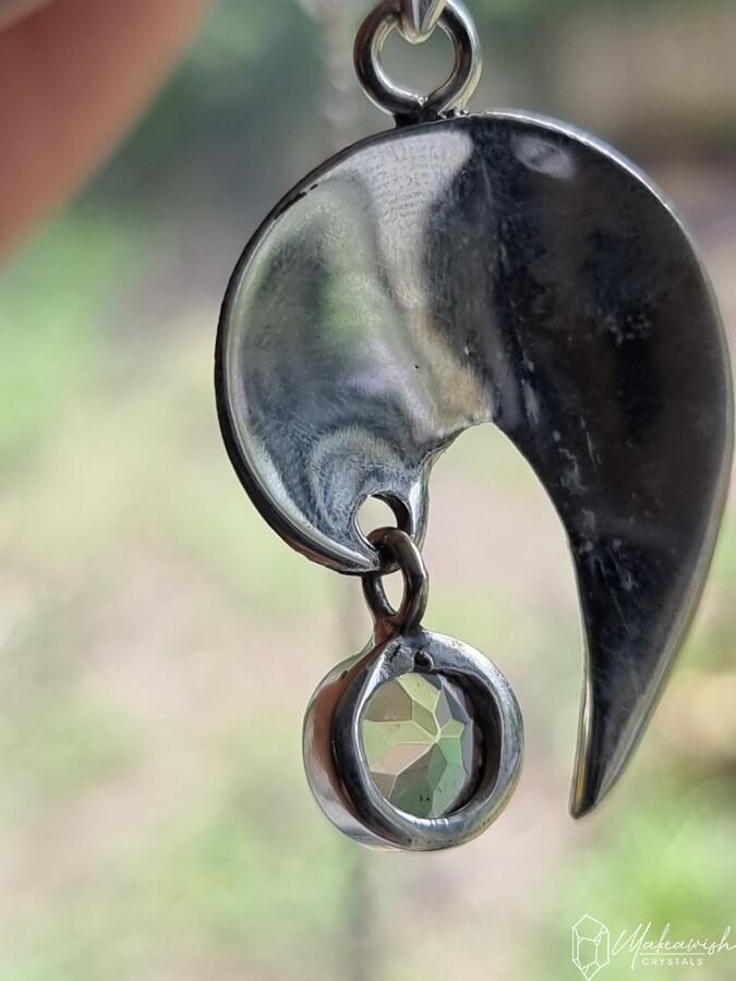 PRASIOLITE (GREEN AMETHYST) PENDANT in  STERLING SILVER