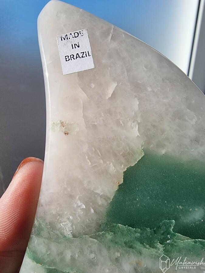 Green Aventurine in Quartz Moon