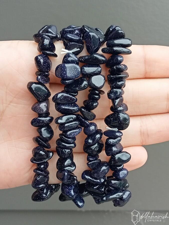 Blue Sandstone Chip Bracelet
